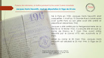 "Jacques Harris Neuwirth, mort en déportation à l’âge de 23 ans, sablé sur sarthe".