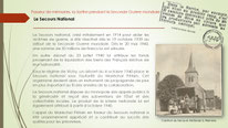"Fiche sur le Secours National organisme du régime de Vichy devant l'église d'Allonnes en 1940"