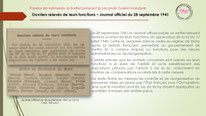 "Ouvriers relevés de leurs fonctions – Journal officiel du 28 septembre 1941".