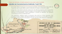 "Libération de Courcemont, 5e DB US, 9 août 1944".