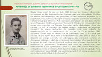 "Xavier Hays, un adolescent sabolien face à l’Occupation 1940-1943".
