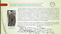 "Portrait d’André Pioger, résistant du groupe Century puis du réseau Sussex pendant la Seconde Guerre mondiale."