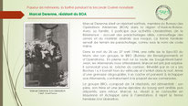 "Fiche sur Marcel Derenne, résistant du BOA d'Assé le Boisne, 1943"