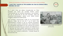 "Libération du bourg de Loué, 7 août 1944, par les troupes US".