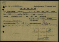 "Avis de décès officiel d’Arthur de Montalembert, prisonnier matricule 64577, classé NN, mort à Mauthausen en 1944 après détention et travaux forcés."