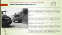 "Libération de Neuville-sur-Sarthe – 9 août 1944, par la 2e DB".