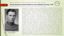 "Mort du lieutenant-colonel Donaldson lors de la libération du bourg, 7 août 1944".