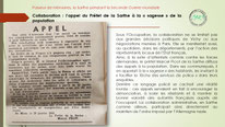 "Collaboration : l’appel du Préfet de la Sarthe à la « sagesse » de la population."