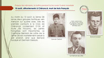 "Mort de Germain Dubois, Capitaine De Laitre, Bernard Sacépé, 10 août 1944, Chérancé"