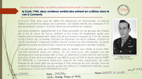 "Collision de deux chasseurs américains P-51 à Connerré le 8 juin 1944, un pilote meurt, l’autre rejoint le maquis."