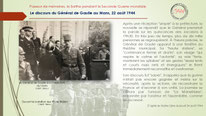 "Discours du Général de Gaulle aux Jacobins, le Mans, 22 août 1944".