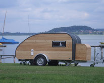 Mini Caravan Woody zum Reisen