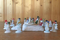 Diese Schneemannfiguren sind im zurückliegenden Halbjahr entstanden. Bild: Schnitzverein/ Claudia Richter