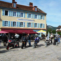 Kaffepause am Biker Treff Les Terrasses 