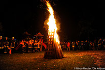 Auch die KiTa Regenbogen hatte ein großes St. Martins-Feuer.