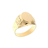 Anello da uomo  in oro  giallo 18 kt a scudo ovale - prezzi scontati