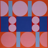 Ellen Roß: squares&circles n°11, 2018, 40 x 40 cm, Vinyl auf Grundierung auf MDF