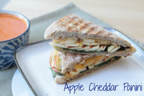 apple, cheese, and spinach panini - homemade nutrition
