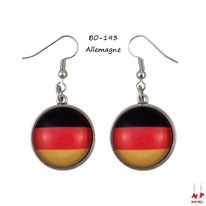 Boucles d'oreilles pendantes drapeaux Allemagne
