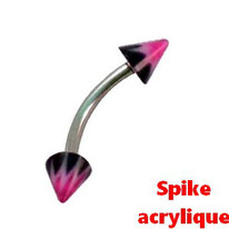 Piercing arcade Spike acrylique et acier chirurgical pas cher