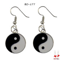 Boucles d'oreilles pendantes Yin Yang