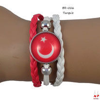 Bracelet drapeau de la Turquie