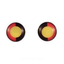 Boucles d'oreilles acier logo drapeau aborigène