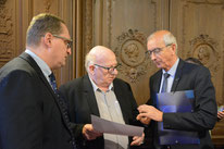 Ludovic HEBERT, Maire Adjoint, Michel LEFEBVRE et Alain GOUPY