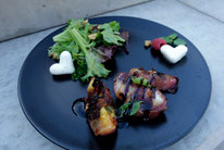 Bacon Pfirsiche Balsamico Pi mal Butter Mädchenvöllerei Saarland Saarlouis Blog Food Rezept