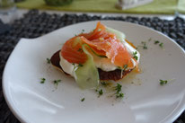Marcujagebeizter Lachs auf Blini - Mädchenvöllerei Pi mal Butter Food Blog Saarland Kochen Rezepte Cooking Cook