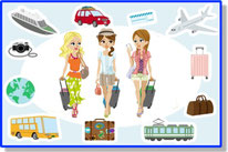 Taking public transport (train, bus, taxi, etc)