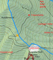 Treffpunkt / Start Holzgant (gelbes Kreuz)