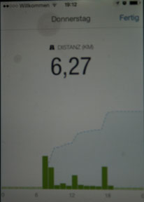 Ist echt interessant zu sehen wieviele Kilometer man so im Alltag abspult.