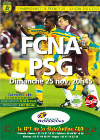 Affiche  Nantes-PSG  2001-02