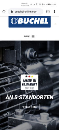 Screenshot Büchel Website