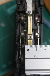 Erst wird der Schleifer vermessen: Breite: 5mm