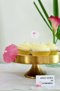 Bild: Viele Ideen für eine Flamingoparty in gold und pink mit Deko, Rezepten für Partyfood und einfachen DIY's, gefunden auf Partystories.de