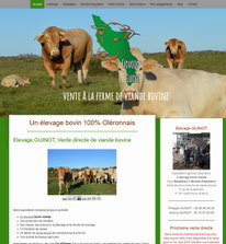 le site internet de l'élevage Guinot sur l'île d'Oléron réalisé avec e-cime.fr