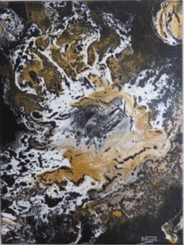 daluz composition abstraction lyrique abstraite aux formes colorées 