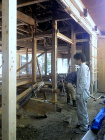 柱と土台の改修 - きこりの里山DIY