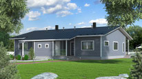 Blockhaus als Zweifamilienhaus - Barrierefreies Holzhaus - Blockbohlenhaus - Holzhaus planen - Ausbauhaus