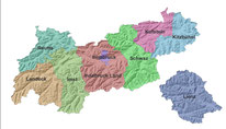 Landkarte Tirol Bezirke