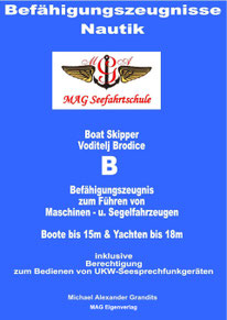Boat Skipper B Yachtführerschein bis 18m ohne PS Limit
