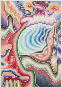 Passage, 2023, colored pencil on paper, 29,7 x 21 cm