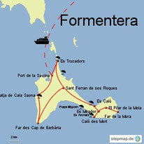 Bild: Karte von Formentera