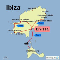 Bild: Karte von Ibiza