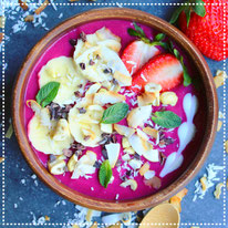 Bieten-aardbei smoothiebowl