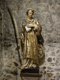 Bild: Unbekannte Statue in der Kirche Sant Vicenç de Tossa in Tossa de Mar