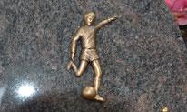 bronze-bronzes-football-footballeur-ballon-crampon-maillot-equipe-plaque-funeraire
