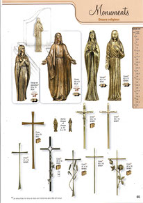 bronze-stele-sepulture-vierge-croix-ornement-funeraire